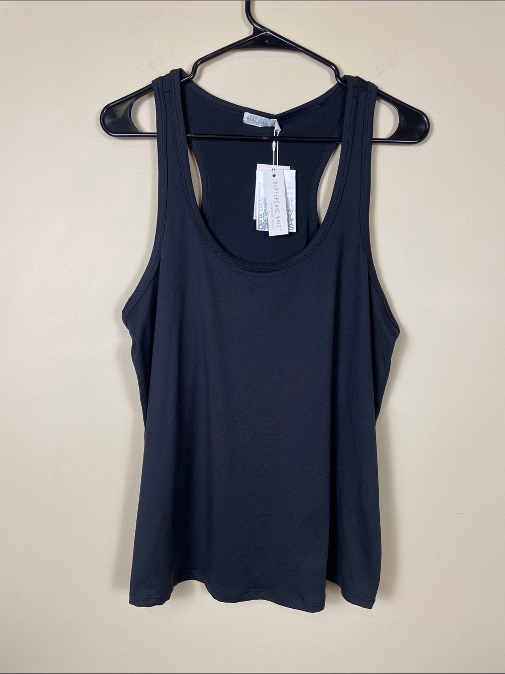 NWT Barefoot Dreams Women’s Butterchic Knit Black Racerback Tank Top